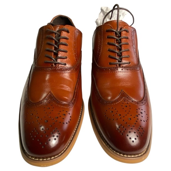 Stacey Adams Classic Brown Leather Oxford Brogues, 8.5 - Picture 7 of 13